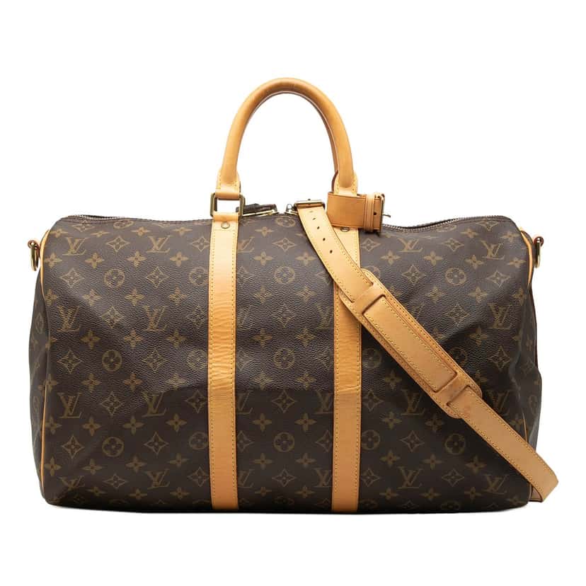 Louis Vuitton Monogram Keepall Bandouliere 45 Brown Very good condition - Front View