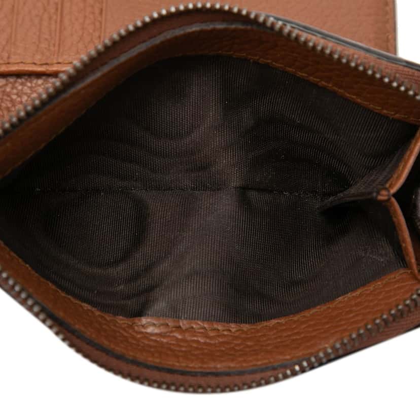 Gucci GG Marmont Calfskin Bamboo Bifold Wallet Brown Leather Very good condition - Box View