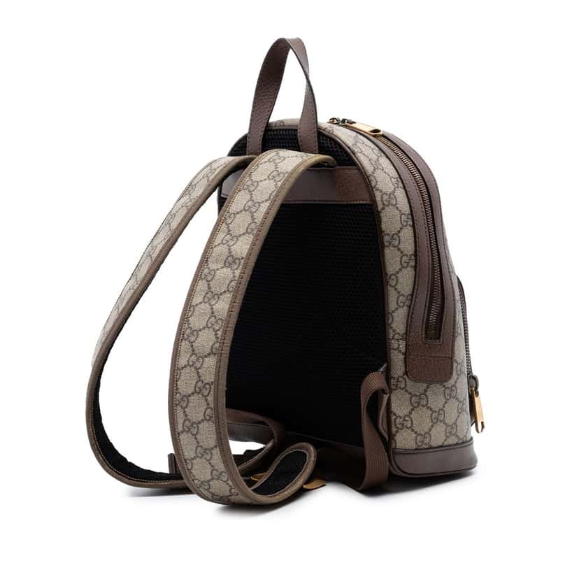 Gucci Small GG Supreme Web Ophidia Backpack Beige Very good condition - Back View
