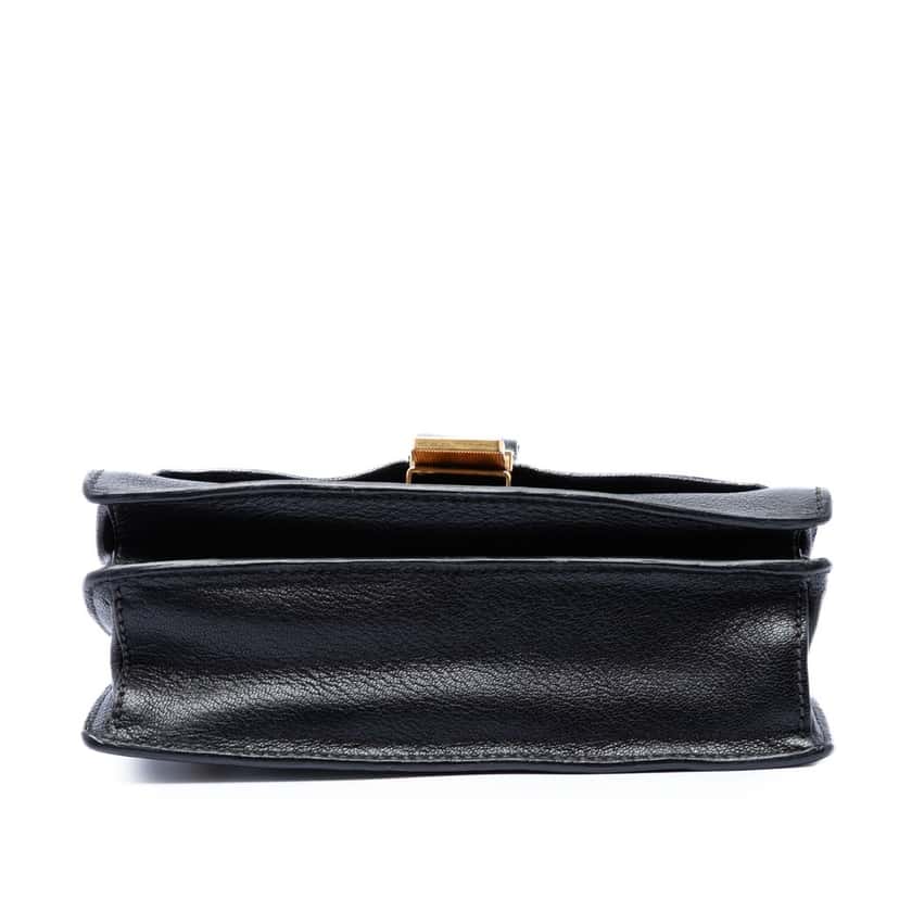 Miu Miu Goatskin Madras Crossbody Black Leather Very good condition - Inside View