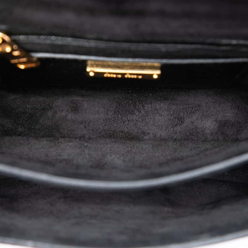 Miu Miu Goatskin Madras Crossbody Black Leather Very good condition - Model View
