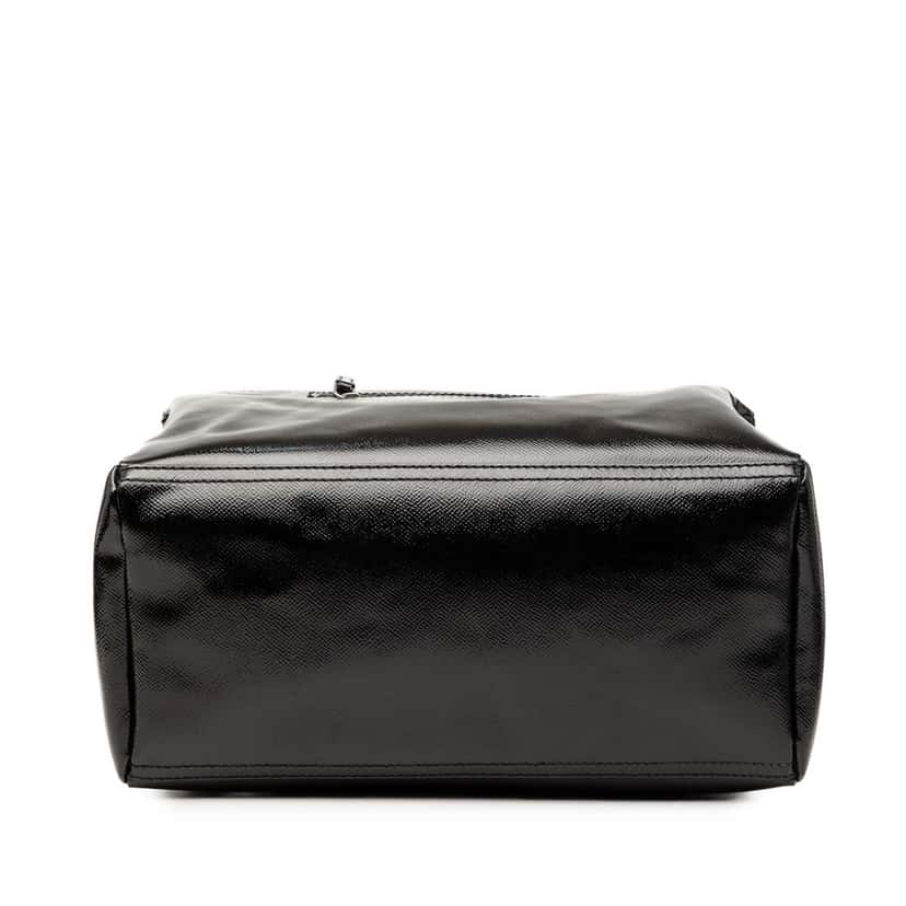 Givenchy Medium Textured Patent Pandora Satchel Black Leather Very good condition - Inside View