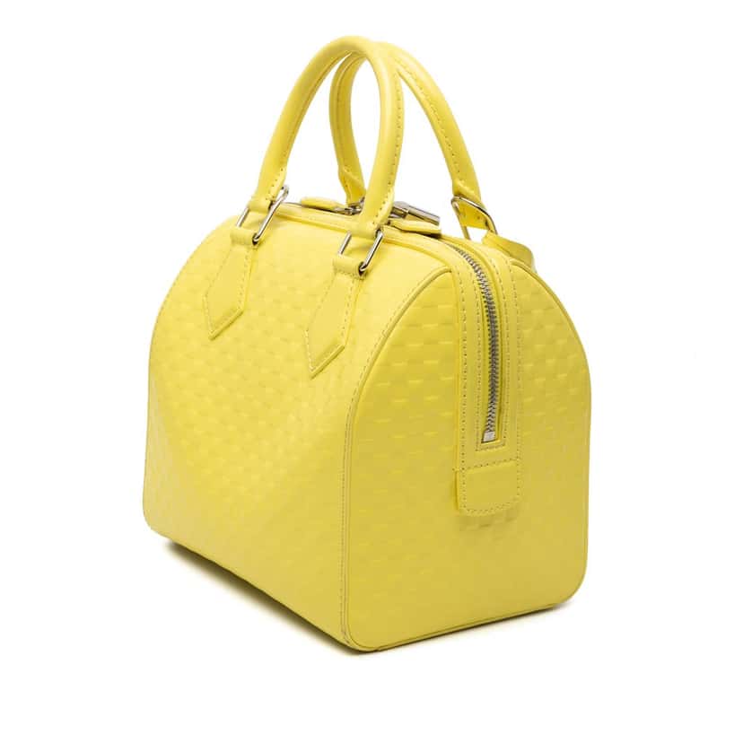 Louis Vuitton Damier Facette Speedy Cube PM Yellow Leather Very good condition - Back View
