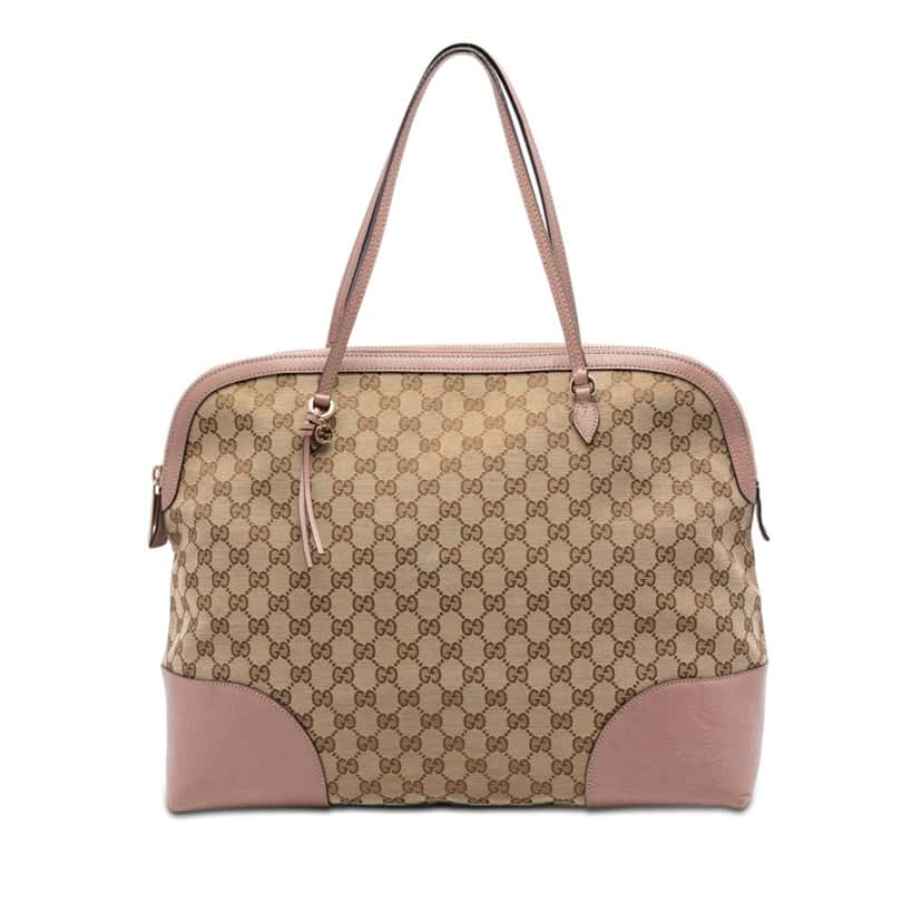 Gucci Large GG Canvas Bree Dome Tote Beige Very good condition - Front View