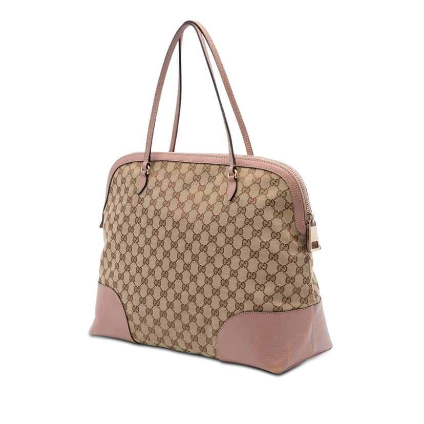 Gucci Large GG Canvas Bree Dome Tote Beige Very good condition - Back View