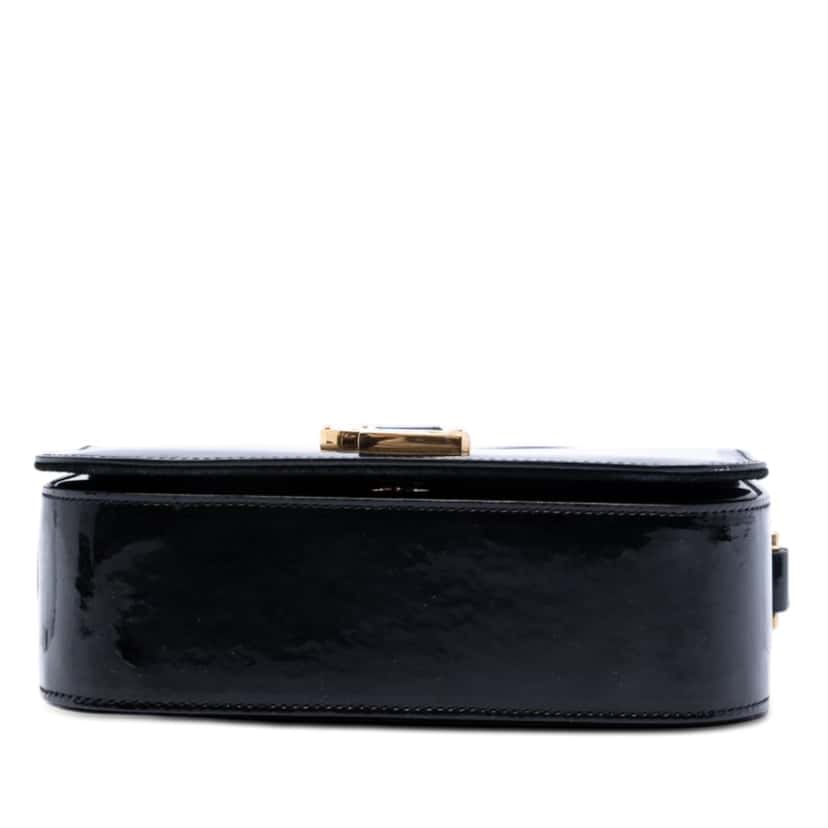 Saint Laurent Small Patent Monogram Universite Bag Black Leather Very good condition - Inside View