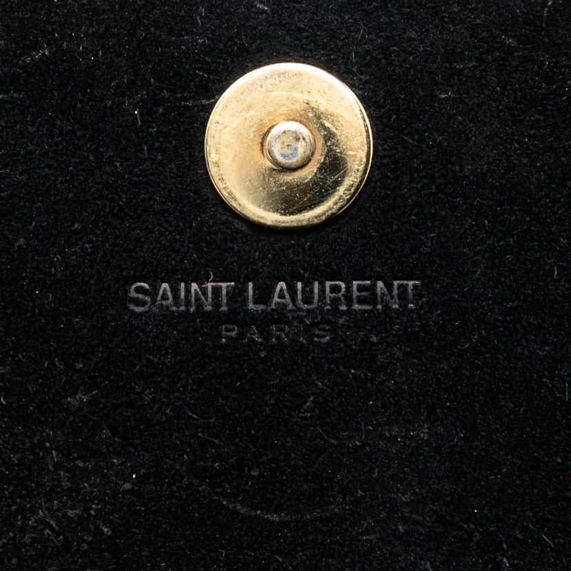 Saint Laurent Small Patent Monogram Universite Bag Black Leather Very good condition - Box View