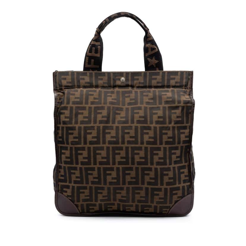 Fendi Zucca Canvas Shopping Tote Brown Very good condition - Front View
