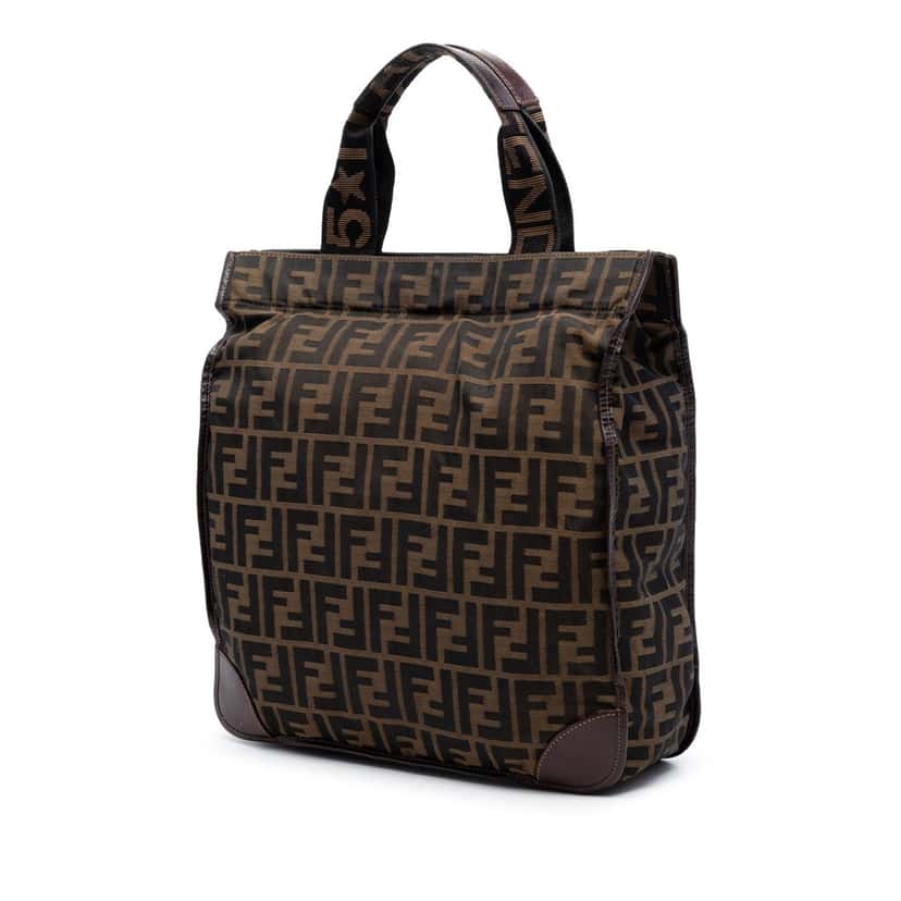 Fendi Zucca Canvas Shopping Tote Brown Very good condition - Back View