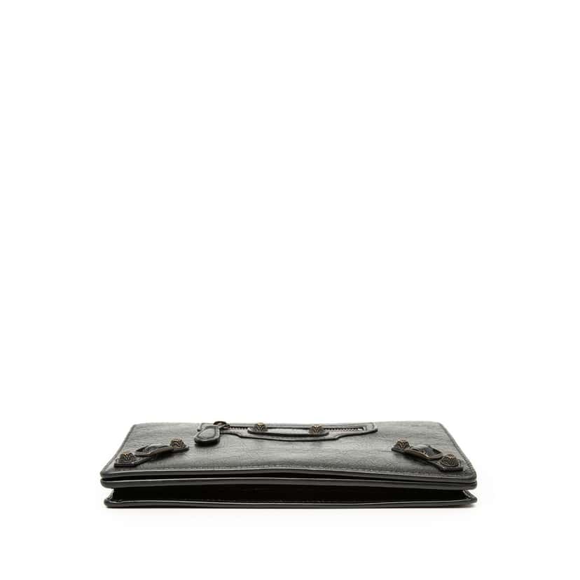 Balenciaga Lambskin Motocross Giant 12 Wallet on Chain Black Leather Very good condition - Inside View