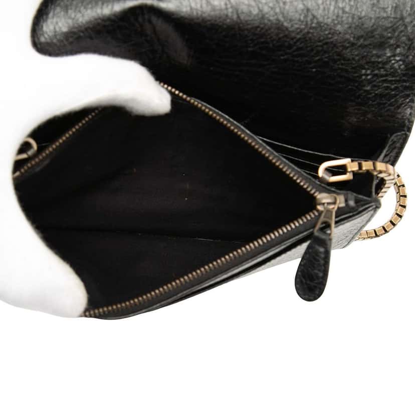 Balenciaga Lambskin Motocross Giant 12 Wallet on Chain Black Leather Very good condition - Model View