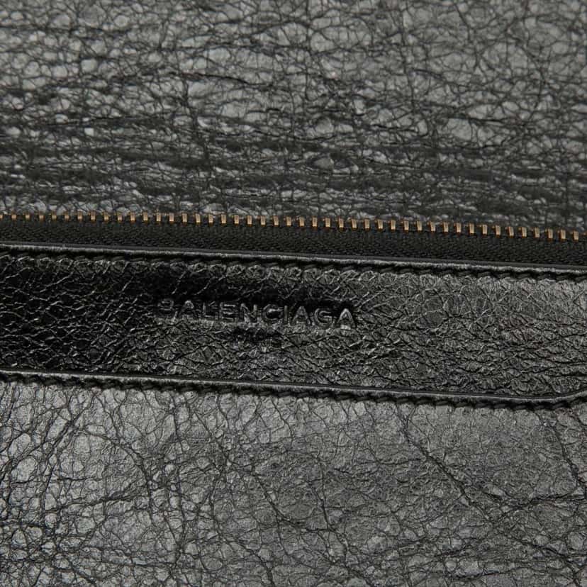 Balenciaga Lambskin Motocross Giant 12 Wallet on Chain Black Leather Very good condition - Box View