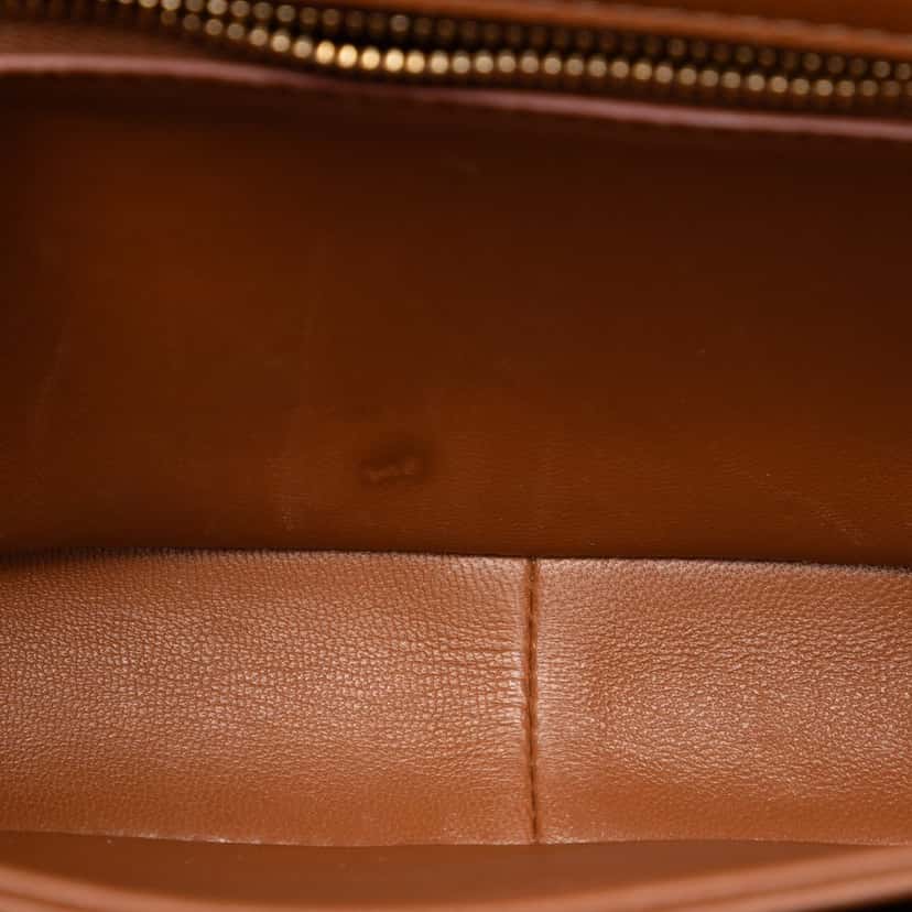 Celine Teen Canvas and Calfskin Triomphe Crossbody Beige Very good condition - Model View