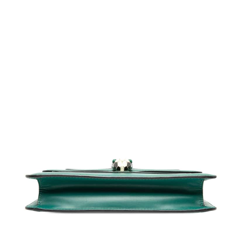 Bvlgari Leather Serpenti Forever Crossbody Green Leather Very good condition - Inside View