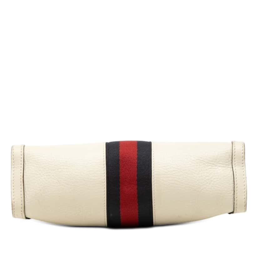 Gucci Small Calfskin Web Ophidia Chain Crossbody White Leather Very good condition - Inside View