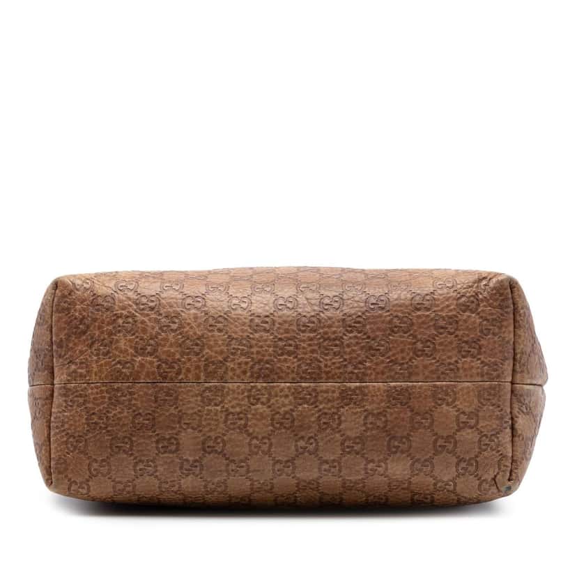 Gucci Medium Guccissima Bamboo Tassel Tote Brown Leather Very good condition - Inside View