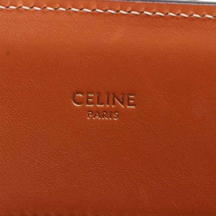 Celine Small Triomphe Canvas Maillon Vertical Cabas Satchel Blue Very good condition - Box View