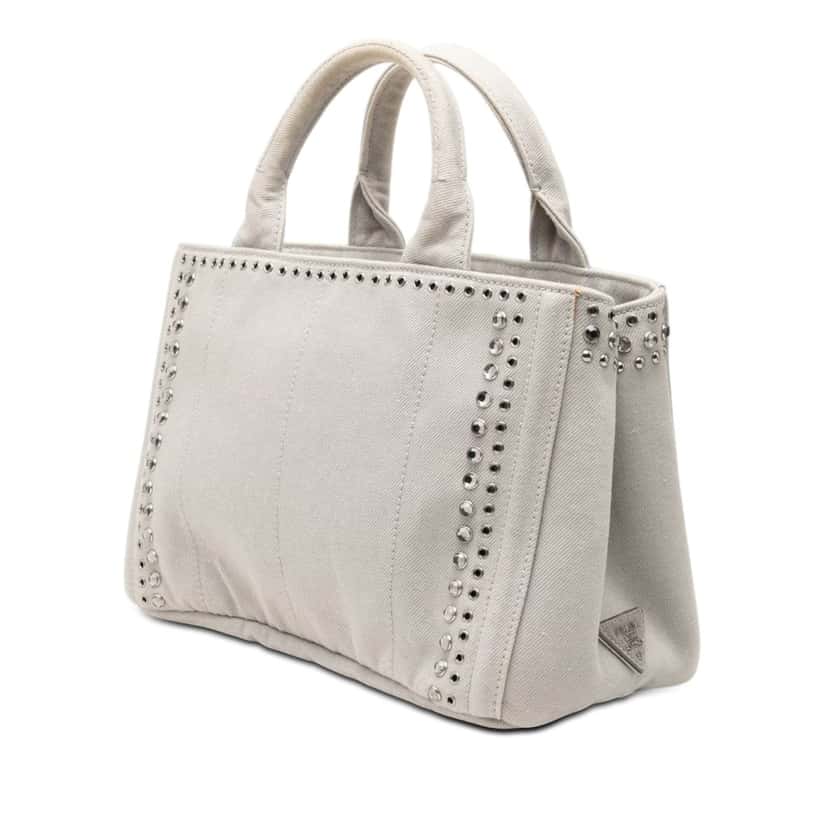 Prada Small Denim Canapa Bijoux and Grommet Satchel Other Very good condition - Back View