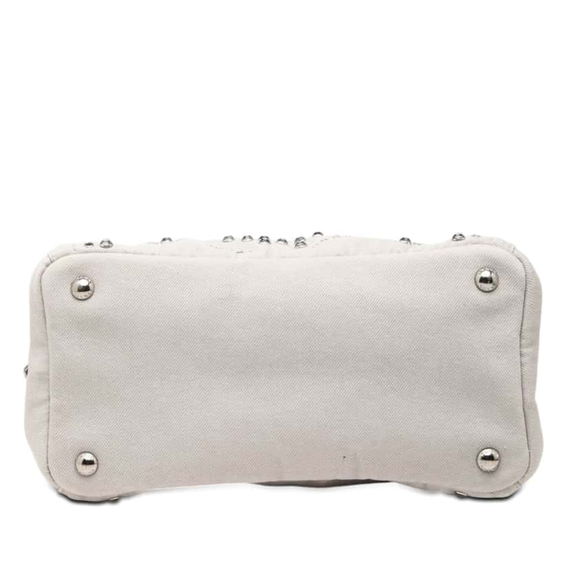 Prada Small Denim Canapa Bijoux and Grommet Satchel Other Very good condition - Inside View