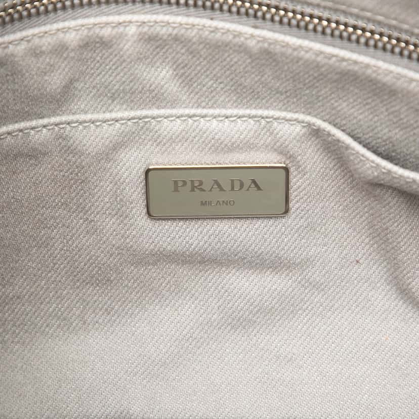 Prada Small Denim Canapa Bijoux and Grommet Satchel Other Very good condition - Box View