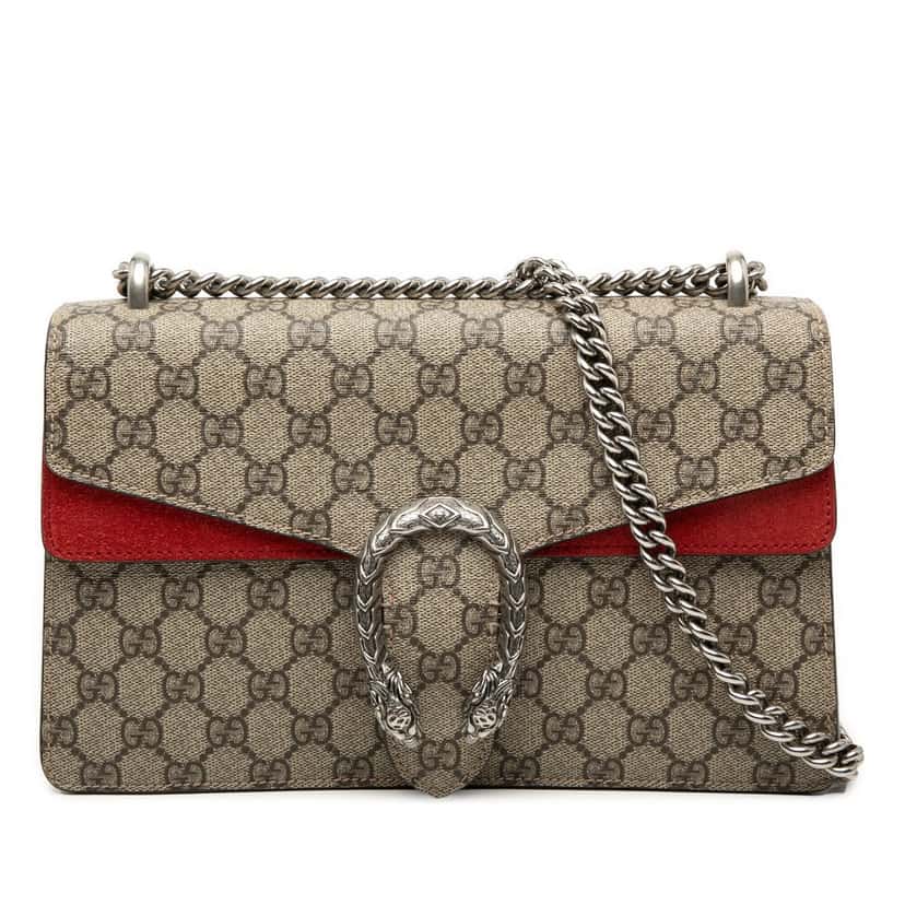 Gucci Medium GG Supreme Dionysus Shoulder Bag Beige Very good condition - Front View