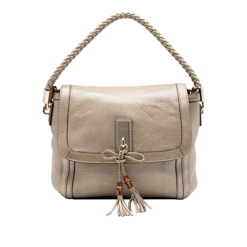 Gucci Leather Bella Satchel Gold Leather Very good condition - Front View