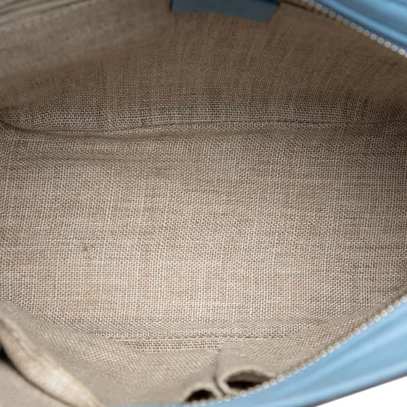 Gucci Small Microguccissima Bree Satchel Blue Leather Very good condition - Model View