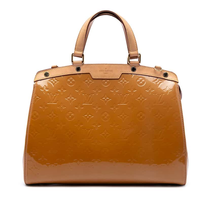 Louis Vuitton Monogram Vernis Brea GM Brown Leather Good condition - Front View
