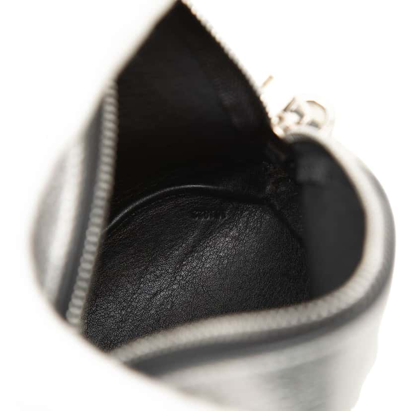 LOEWE Mini Metallic Calfskin Shearling Bunny Crossbody Silver Leather Very good condition - Box View