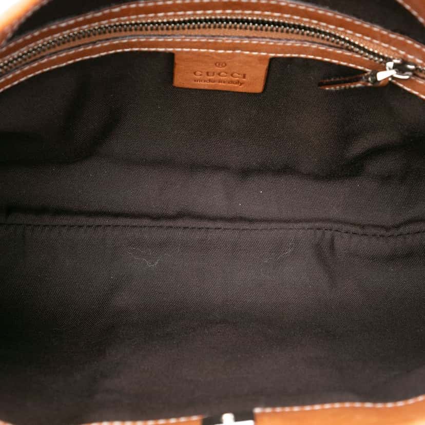 Gucci Canvas Web Reins Shoulder Bag Beige Very good condition - Model View