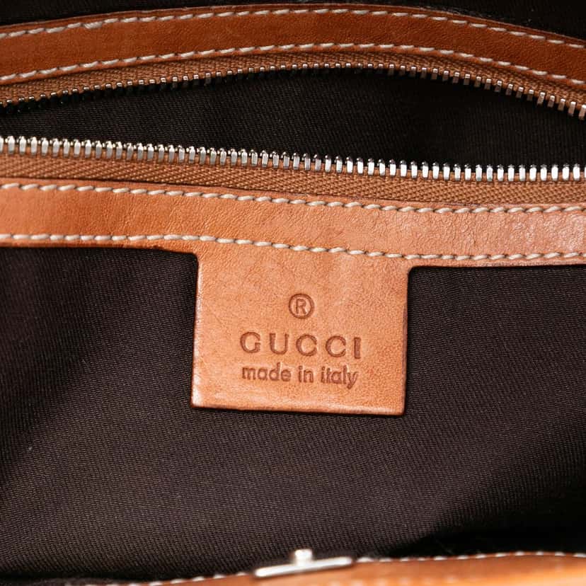 Gucci Canvas Web Reins Shoulder Bag Beige Very good condition - Box View