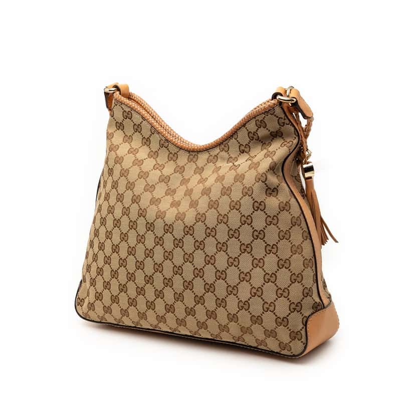 Gucci GG Canvas Marrakech Shoulder Bag Beige Very good condition - Back View