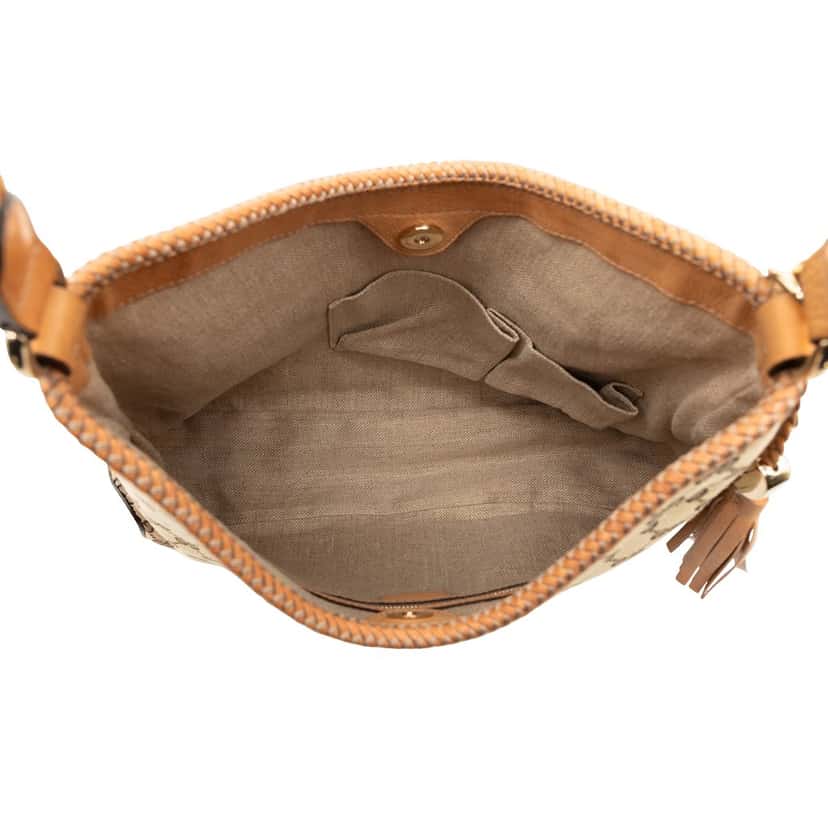 Gucci GG Canvas Marrakech Shoulder Bag Beige Very good condition - Model View