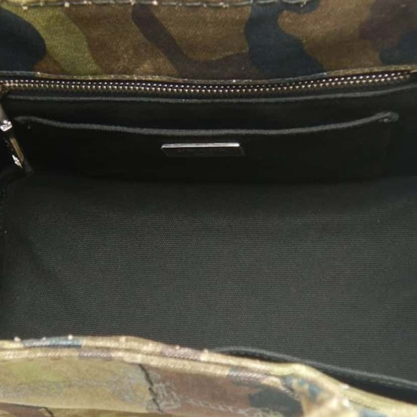 Prada Small Canvas Canapa Logo Camouflage Satchel Brown Very good condition - Model View