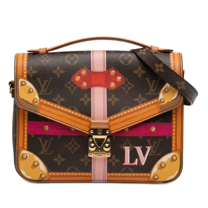 Louis Vuitton Monogram Summer Trunks Pochette Metis Brown Very good condition - Front View