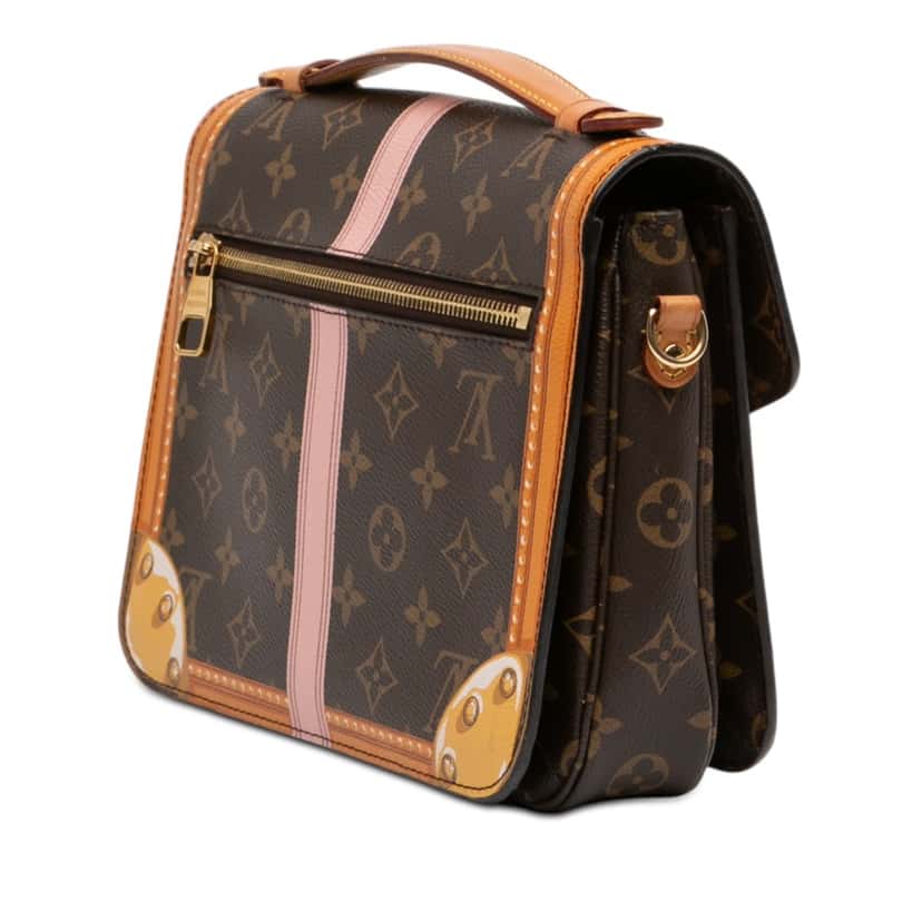 Louis Vuitton Monogram Summer Trunks Pochette Metis Brown Very good condition - Back View