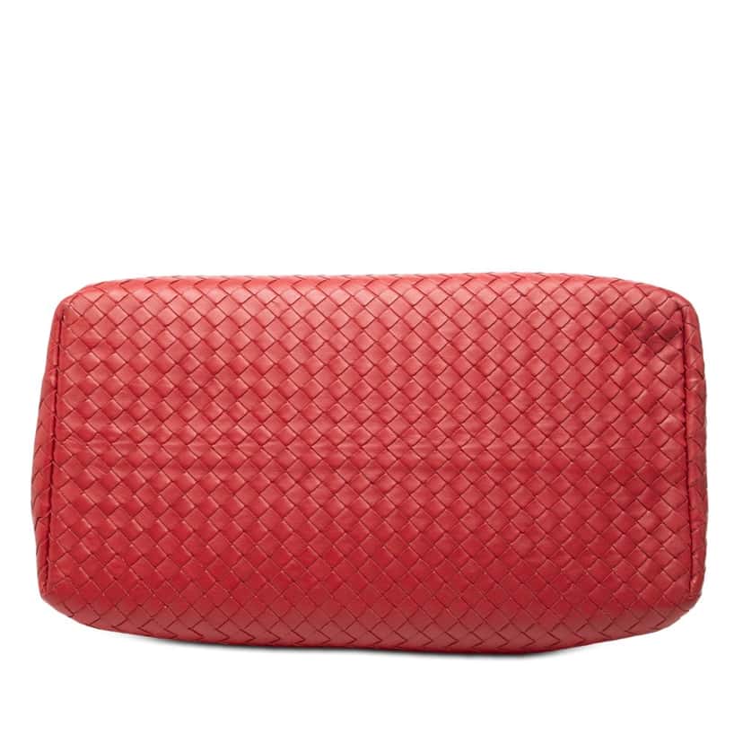 Bottega Veneta Medium Nappa Intrecciato Roma Tote Red Leather Very good condition - Inside View