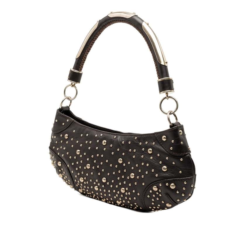 Burberry Studded Calfskin Cadet Satchel Black Leather Very good condition - Back View