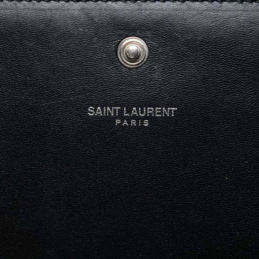 Saint Laurent Calfskin Monogram Star Kate Wallet On Chain Black Leather Very good condition - Box View