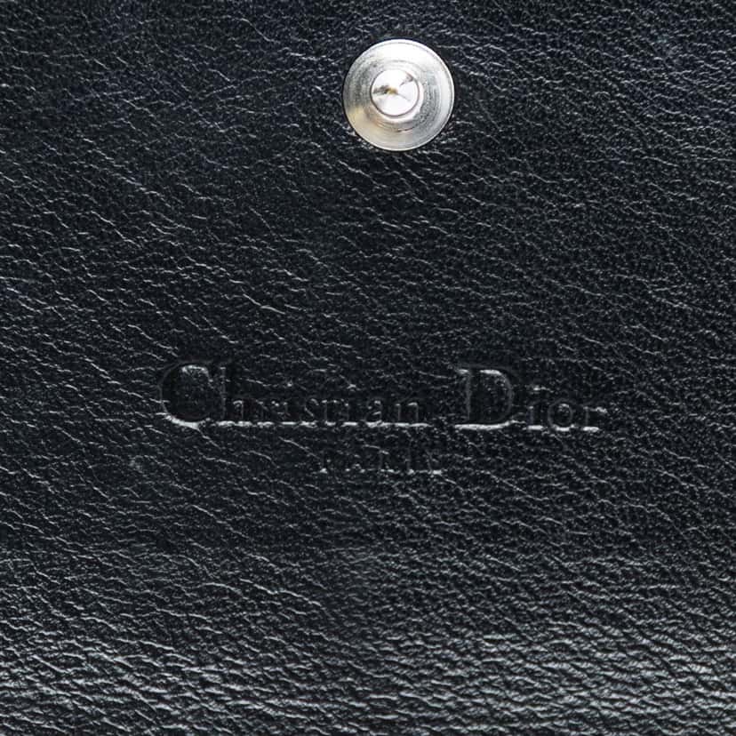 Dior Patent Cannage Lady Dior Wallet On Chain Black Leather Very good condition - Box View