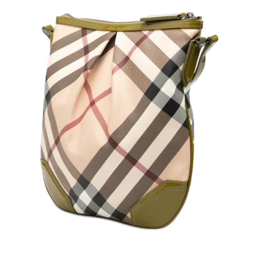 Burberry Supernova Check Coated Canvas Dryden Crossbody Beige Very good condition - Back View