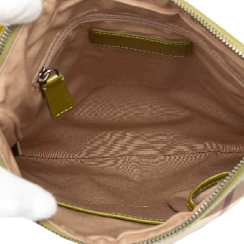 Burberry Supernova Check Coated Canvas Dryden Crossbody Beige Very good condition - Model View