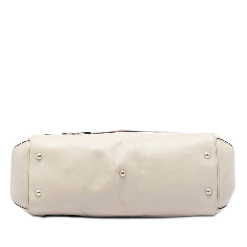Gucci GG Canvas Web Mayfair Satchel Beige Good condition - Inside View