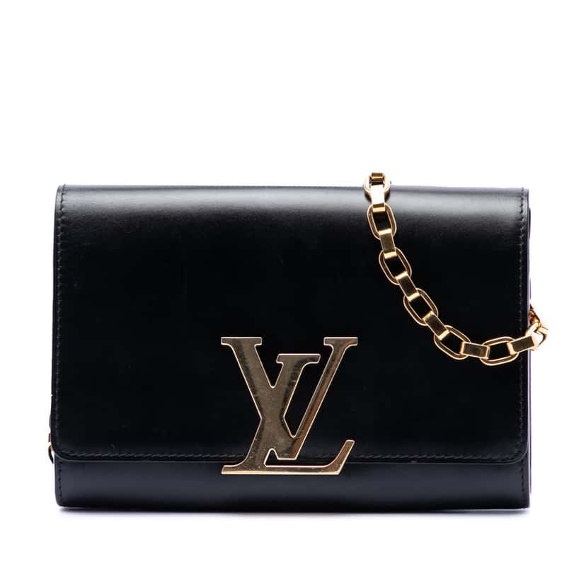 Louis Vuitton Louise Chain GM Black Leather Very good condition - Front View