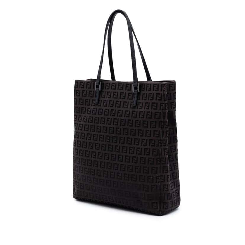 Fendi Zucchino Canvas Tote Brown Very good condition - Back View