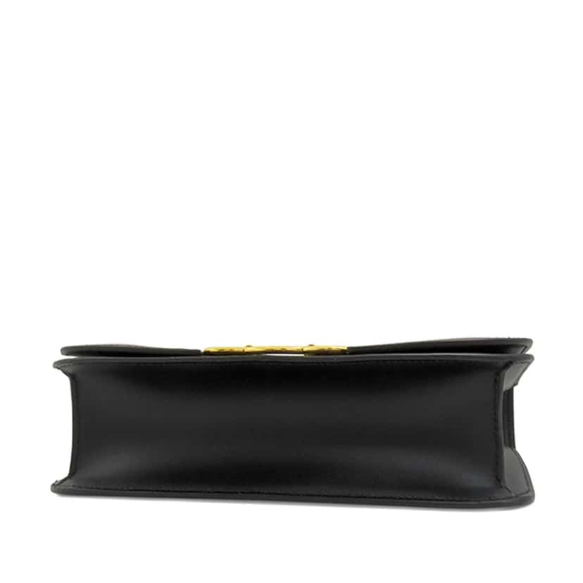Celine Medium Calfskin Triomphe Frame Crossbody Black Leather Very good condition - Inside View