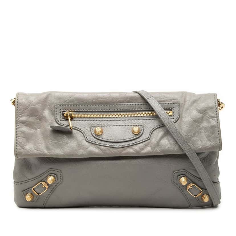 Balenciaga Lambskin Motocross Giant 12 Envelope Clutch With Strap Other Leather Very good condition - Front View