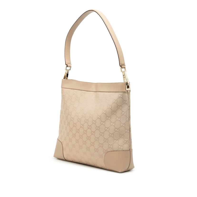 Gucci GG Canvas Shoulder Bag Beige Very good condition - Back View
