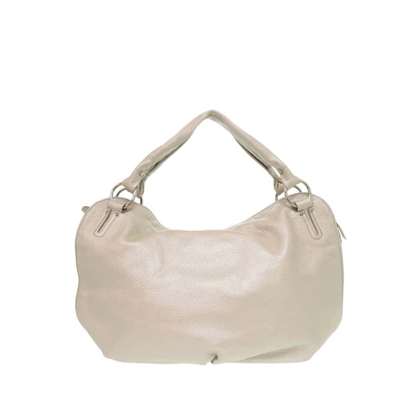 Celine Grained Metallic Calfskin Bittersweet Hobo Silver Leather Very good condition - Back View