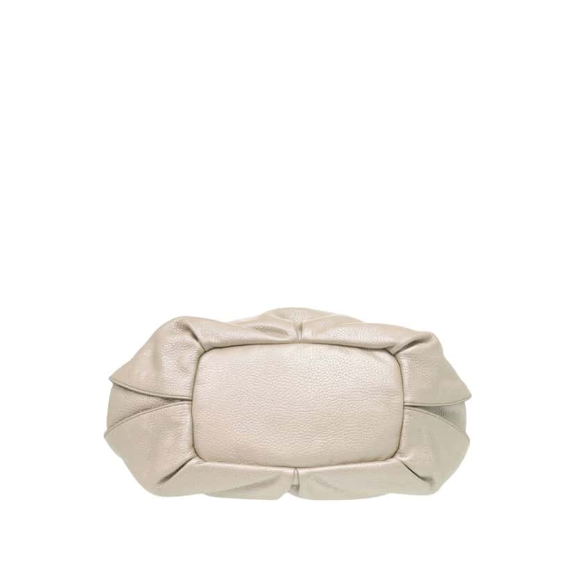 Celine Grained Metallic Calfskin Bittersweet Hobo Silver Leather Very good condition - Inside View